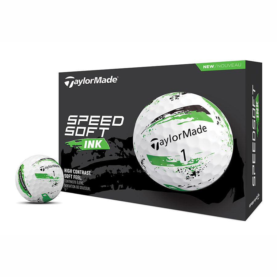 New TaylorMade SpeedSoft Green Ink Golf Balls