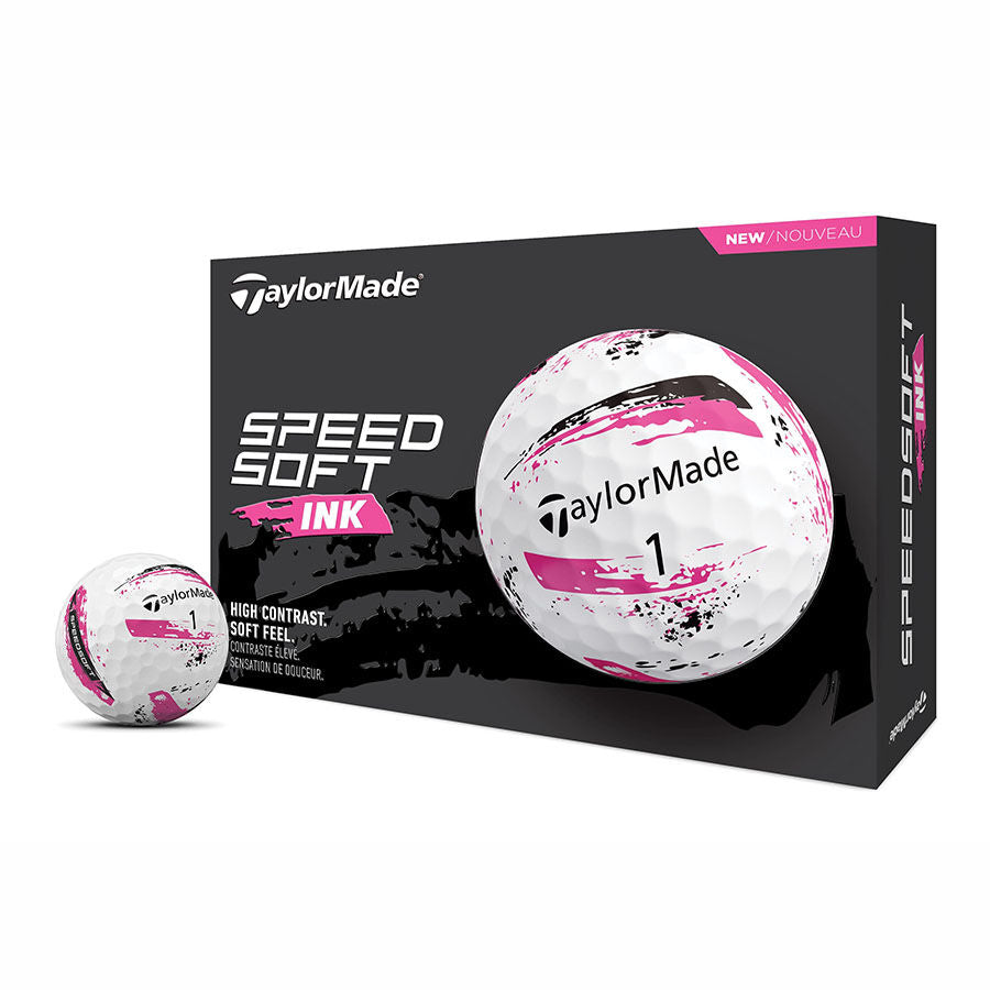 New TaylorMade SpeedSoft Pink Ink Golf Balls