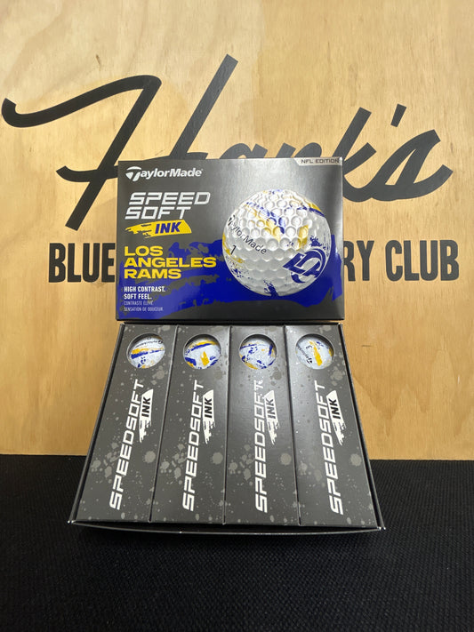 New TaylorMade Los Angeles Rams SpeedSoft Ink Golf Balls
