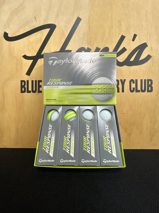 New TaylorMade Tour Response Stripe Neon Yellow Golf Balls