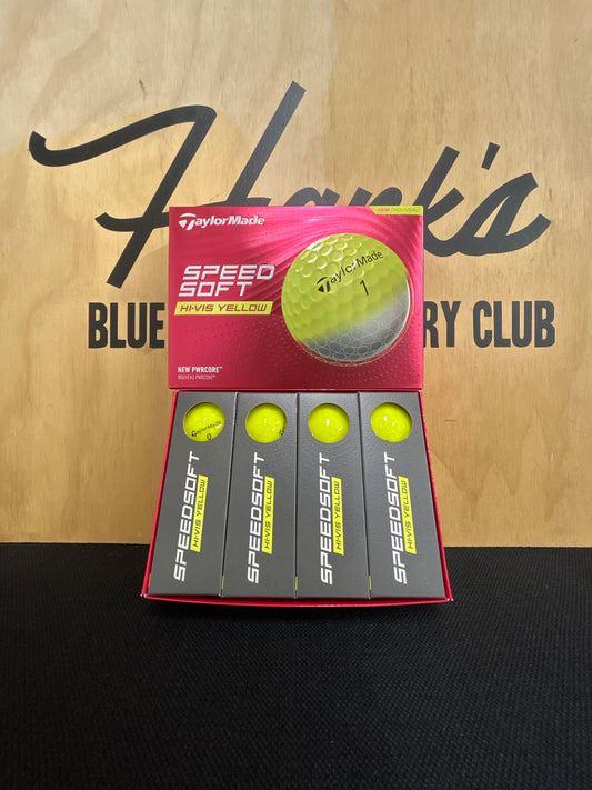 New TaylorMade SpeedSoft HI-VIS Yellow Golf Balls