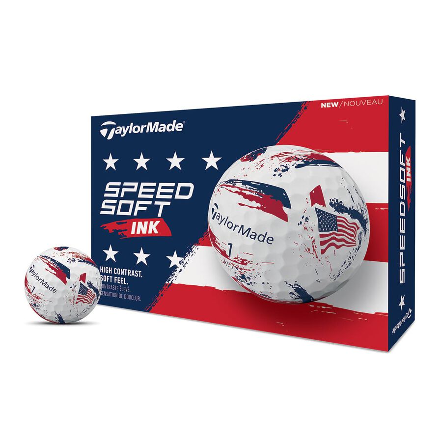 New TaylorMade SpeedSoft USA Ink Golf Balls